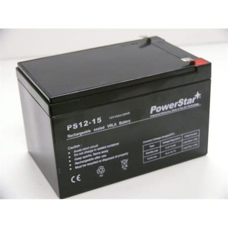 PowerStar PS12-15-41 12V 15Ah F2 Ups Backup Battery Replaces Vision Hp12-65W; Hp 12-65W